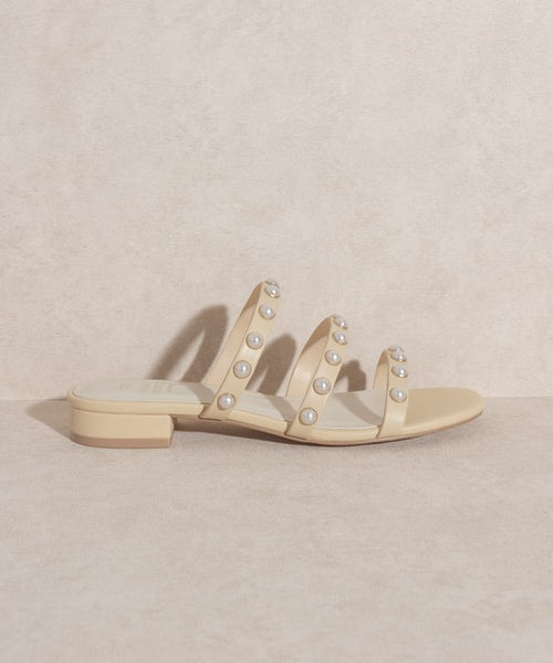 VALERIE-PEARL FLATS SANDALS