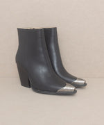 ZION-BOOTIE WITH ETCHED METAL TOE